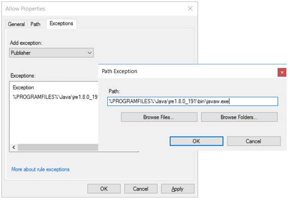 Blocking javaw.exe using AppLocker