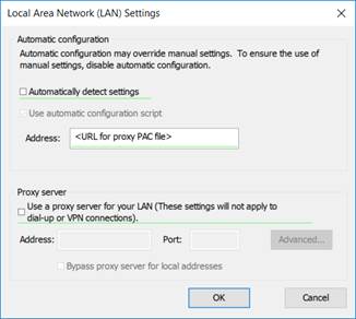 Setting a PAC file location in Group Policy