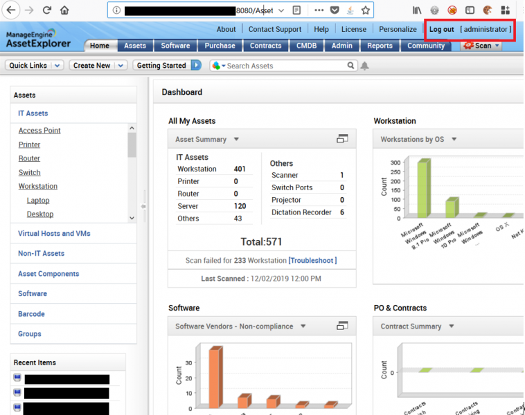 Exploiting Weak Credentials on AssetExplore